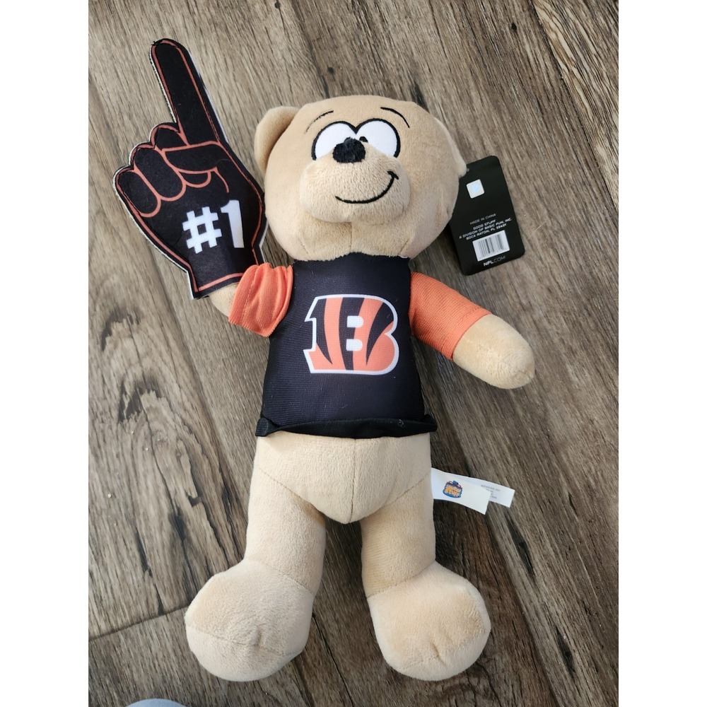 Cincinnati Bengals Good Stuff 14" Plush NFL Bear Logo #1 Number 1 Fan Promo Only - Picture 11 of 13